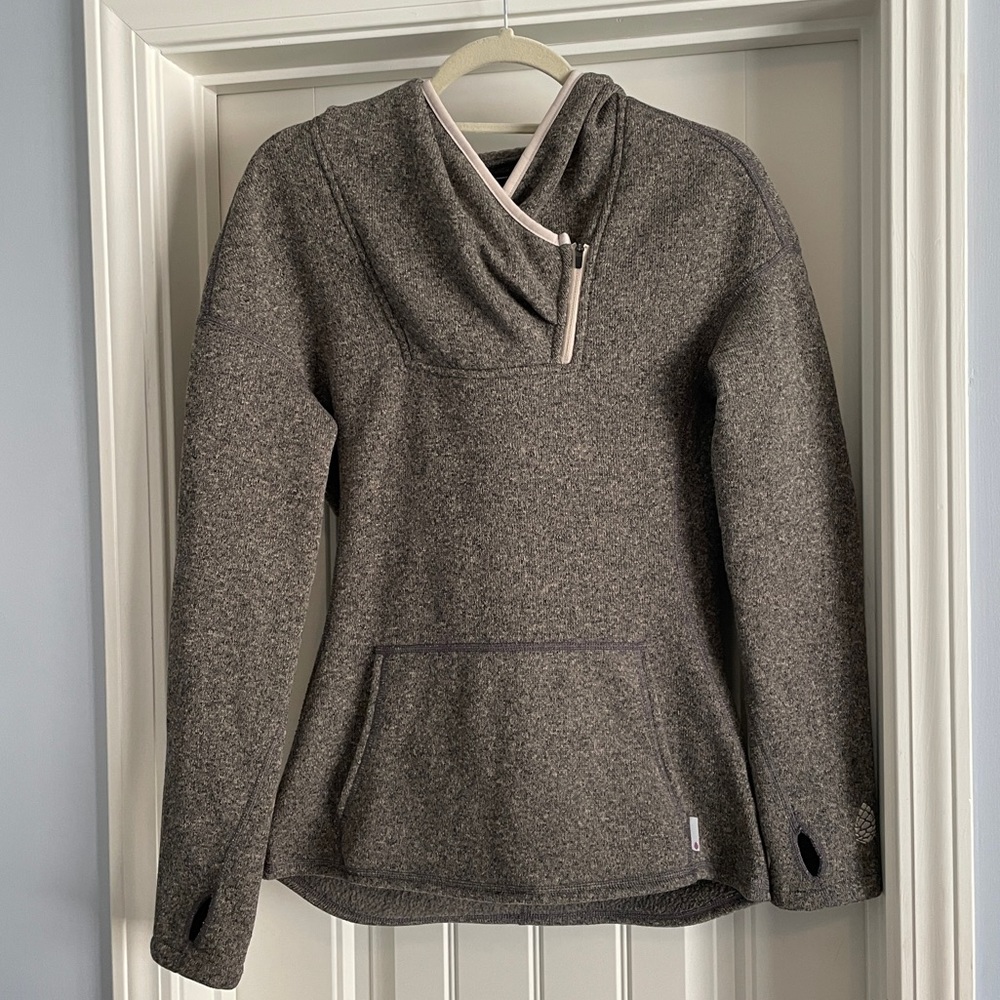Women's Gray Hooded Top - Picture 2 of 10